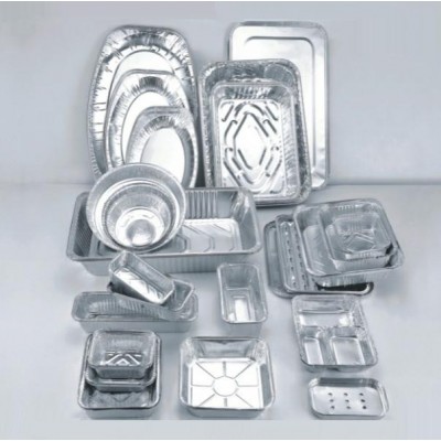 Aluminum foil containers, disposable foil tray, pans forl food packing kitchen use for household